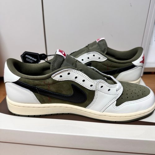 조던 1 x 트래비스 스캇 레트로 로우 OG SP 리버스 올리브 DM7866-200 photo review